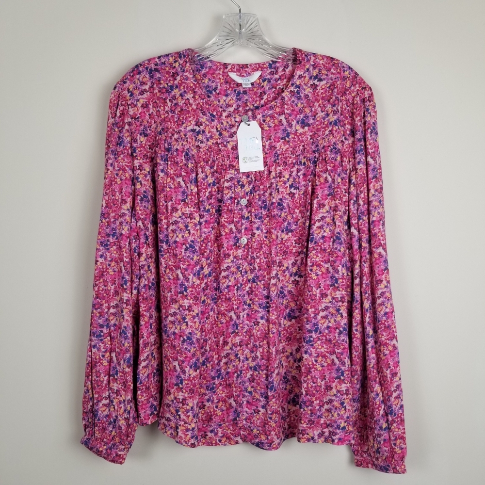Time And Tru Floral Ditsy Print Top Large NWT
